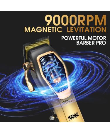 Buy DSP Pro Barber Hair Clippers Set - Cordless 9000 RPM Ceramic Blades Low Noise - Ideal for Men's Grooming & Fades - Buy Online on GoSupps.com