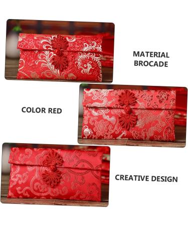 Ciieeo 12 Pcs Buckle Fabric Red Envelope Wedding Gift Wrap Bag Envelopes Chinese Year Money Bag Spring Festival Chinese Hong Bao Chinese Knot Red Envelope Money Packet Currency Pocket - Buy Online on GoSupps.com