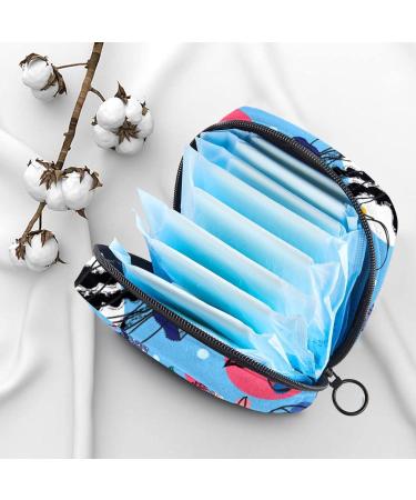 Marine Jellyfish Pattern Underwater Sanitary Napkin Storage Bags for Women & Teen Girls - Menstrual Cup Holder with Silent Insert - Colorful & Durable - Buy Online on GoSupps.com