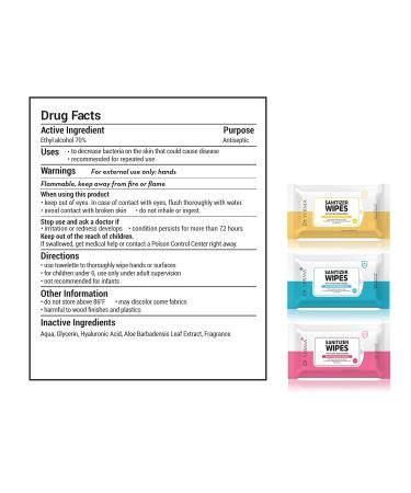 Dr. YERMA 70% Alcohol Hand Sanitizer Wipes with Aloe Vera & Moisturizers - 200 Flower Scented Vegan Wipes - Buy Online on GoSupps.com