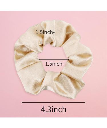 Hasoar 12-Pack Linen Satin Bridesmaid Scrunchies - White & Fresh Blue | Bachelorette Party Favors & Bridal Wedding Gift - Buy Online on GoSupps.com
