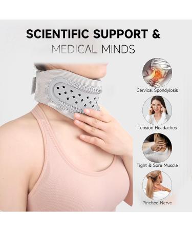 2024 New Neck Brace for Neck Pain and Support Adjustable Cervical Collar for Sleeping Soft Foam Neck Protectors Wraps Keep Vertebrae Stable and Aligned Women & Men Cervical Spine Pressure (B) - Buy Online on GoSupps.com