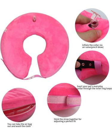 Ducomi Inflatable Pet Hinges for Dogs & Cats - Comfortable Surgical Recovery Enhanced Mobility & Visibility Scratch & Bite Prevention (Pink Size S) - Buy Online on GoSupps.com