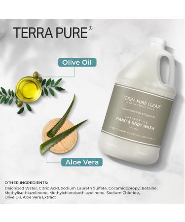 Terra Pure Clear Color & Fragrance Free Hand & Body Wash - Gallon Size (1 Case) - Eco-Friendly & Gentle for All Skin Types - International Shipping Available - Buy Online on GoSupps.com