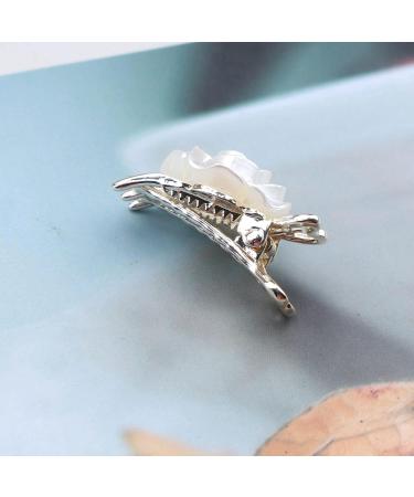 TseenYi Flower Wedding Hair Clip Vintage Rose Flower Claw Clip Bridal Headpiece Hair Clip Crystal Hair Pins Accessories Jewellery for Women Girls (White 1 Piece) - Buy Online on GoSupps.com