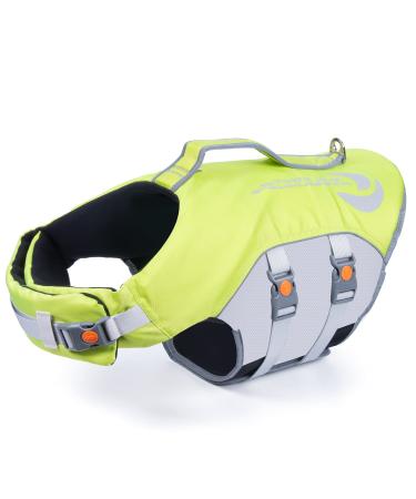 ThinkPet Dog Life Jacket Adjustable Life Jacket Reflective Lifesaver with Buoyancy Green XL - Buy Online on GoSupps.com