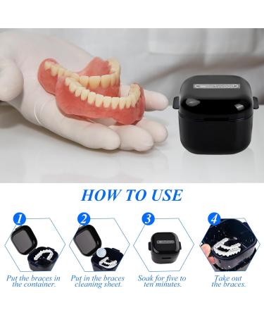 Portable Denture Box & Sieve | Travel-Friendly Container for False Teeth & Prostheses Cleaning - Buy Online on GoSupps.com