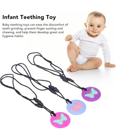 Alomejor Silicone Teething Toys for Babies - 3pcs Necklace Cute Pattern Soft Sensory Chewing Chain for Newborns - Portable and Safe - Buy Online on GoSupps.com