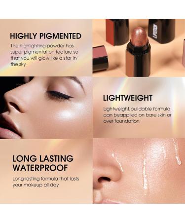 Highlight Stick | 5 Colors Beauty Highlight | Pearlescent Shades Pencil Facial Outline Trimming Makeup Sticks for Everyday Makeup Frifer - Buy Online on GoSupps.com