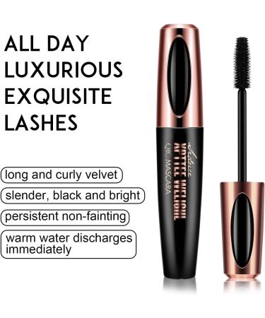 3Pcs 4D Silk Fiber Black Mascara Longer & Thicker Lashes Waterproof Clump-Free Long Lasting Smudge-Proof Hypoallergenic Luxurious Eyelashes All Day - Buy Online on GoSupps.com