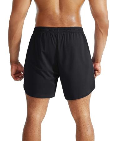 NELEUS Men's 2 in 1 Running Shorts with Liner - Dry Fit Workout Shorts with Pockets - Black/Grey 2 Pack - Buy Online on GoSupps.com