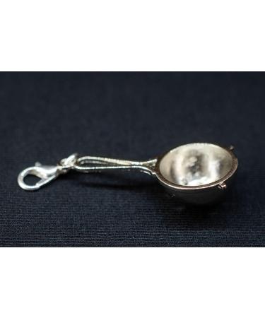 Miniblings Handmade Sieve Noodle Sieve Charm - Italian Pasta Zipper Puller & Jewelry Pendant - Silver-Plated Cooking Kitchen Accessory - Buy Online on GoSupps.com