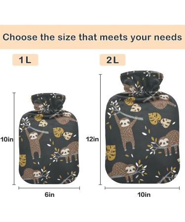 Naanle Sloth Heat Bottle | 1L Transparent Hot Water Bottle for Heat & Cold Therapy | Pain Relief for Bed Hands & Feet - Buy Online on GoSupps.com