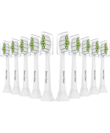 10 Pack Sierra Clean Replacement Toothbrush Heads for Sonicare DiamondClean HX606365 - Compatible & White - Buy Online on GoSupps.com