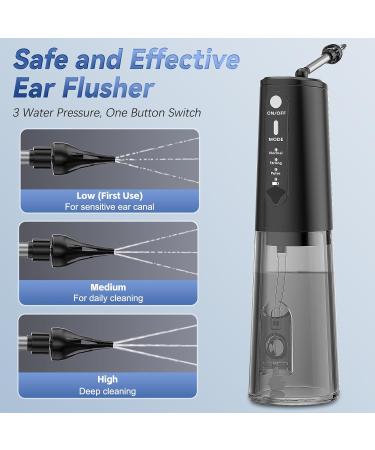 Water Powered Ear Cleaner Kit - Safe & Effective Ear Wax Removal Tool USB Rechargeable & Water Resistant 3 Pressure Settings Low Noise Ear Irrigation - Buy Online on GoSupps.com
