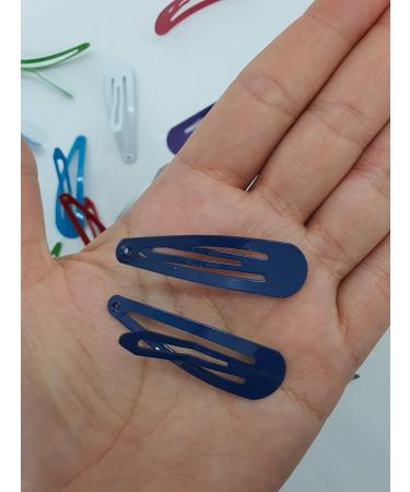 6 PCS Metal Snap Hair Clips 5CM Long (Navy) - Hair Grip Set - Buy Online on GoSupps.com