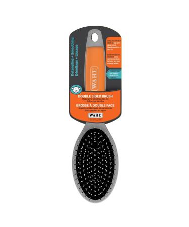 Wahl Canada Double Sided Brush Dog Brush Detangling & Smoothing Metal Pins with rounded tip & soft nylon bristles Comfort Grip Gel Handle Great for Dog Grooming - Model 58421 - Buy Online on GoSupps.com
