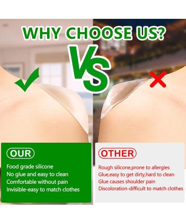 4 PCS Soft Anti-Slip Shoulder Pads Invisible Breathable Silicone Shoulder Pad Sticky Pad for Shoulder Slip Height Enhancer Three-Dimensional Shoulder Pad (4 PCS Soft Anti-Slip Silicone Shoulder Pads for Women Silicone Shoulder Pad Sticky Pad Invisible Bre - Buy Online on GoSupps.com