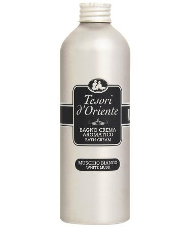 Tesori d'Oriente: "Muschio Bianco" ("White Musk") Bath Cream 16.9 Fluid Ounces (500mL) Bottle Italian Import