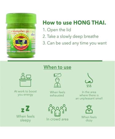 HONG THAI New Herbal Inhaler Cotton Oil Green Pack of 3 - Buy Online on GoSupps.com