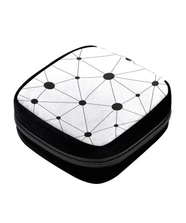GIAPB Period Bag Sanitary Napkin Storage Bag Pad Holder for Period Makeup Pouch Black Node White Background Color4512
