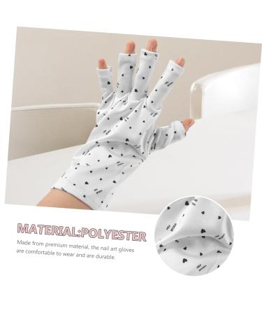 minkissy 2 Pairs protection Accessories hand cover light anti-black manicure gloves UV fingerless gloves for women gel manicure gloves gel gloves polyester nails gel 24x13cm - Buy Online on GoSupps.com