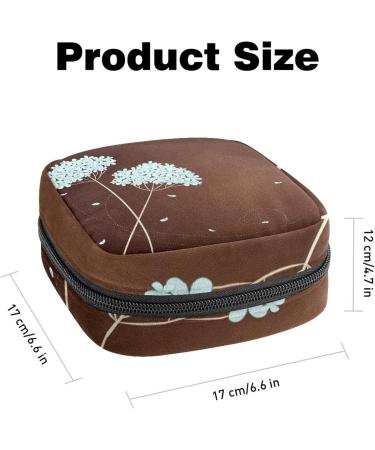 Women's Portable Storage Pocket Kit - Blue Flowers Period Holder Bag | Feminine Products for Girls - Buy Online on GoSupps.com