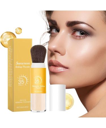 Sunscreen Face Powder UV Protection Face Powder Translucent Seboregulator Control Matte Effect Buildable and Resistant Texture for Sensitive Oily Skin Scalp Body Under Makeup - Buy Online on GoSupps.com