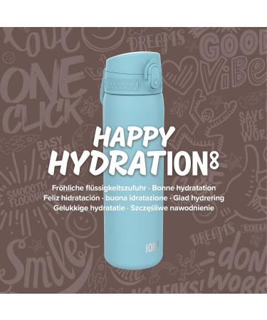 Ion8 Leak Proof Slim Stainless Steel Water Bottle - Alaskan Blue 600ml (20oz) - Buy Online on GoSupps.com