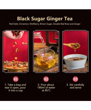  Pilipane Brown Sugar and Ginger Tea Blood Glucose Red Tea Individually Wrapped Black Sug For Patients With Common Cold Dysmenorrhea - Buy Online on GoSupps.com