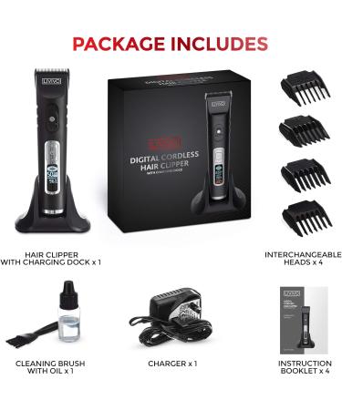 LIVIVO Digital Hair Clipper and Beard Trimmer Wireless Grooming Set with Extra Sharp Long Lasting Blades and Multiple Trimmer Attachments - Buy Online on GoSupps.com