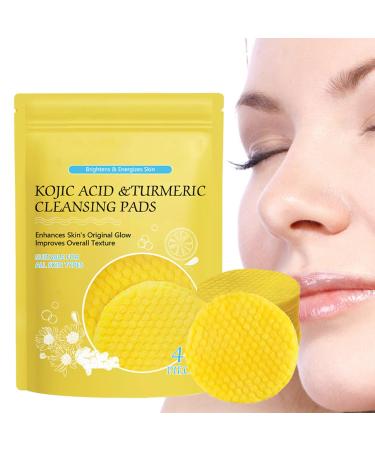 40 Turmeric Kojic-acid Pads | Turmeric Kojic Pads | Turmeric Cleansing Pads | Kojic-acid And Turmeric Pads | Turmeric Face Scrub Pads | Turmeric Kojic Exfoliate Pads | Kojic Face Cleansing