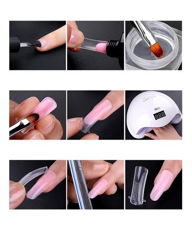 3 Colors Gel Nail Extension Set - Quick Building Acrylic Nail Gel for Technicians & DIY Salon Kit - Size #02 - Buy Online on GoSupps.com