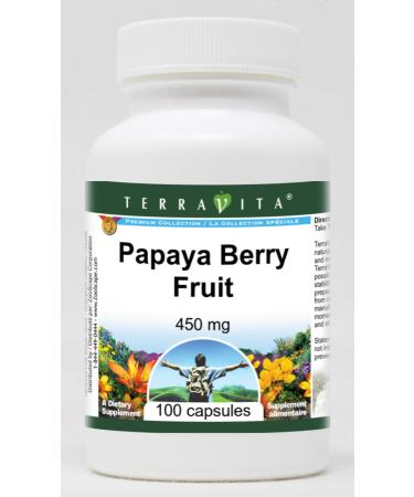 Papaya Berry Fruit - 450 mg (100 Capsules ZIN: 511018)