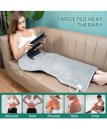 Buy Nalezuns Electrical Heating Cushion for Back & Shoulder - 61x94 cm Quick Heating 6 Temperature Levels Washable Flannel | Perfect for Pain Relief - Buy Online on GoSupps.com