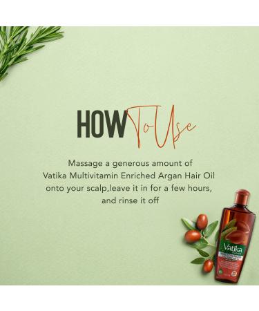 Dabur Vatika Argan Hair Oil 200ml Exotic Shine & Softness Enriched with Argan Oil for Healthy Hair - Buy Online on GoSupps.com