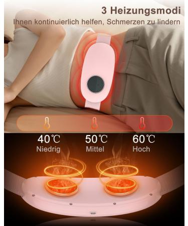 Electrapy EMS Massage Device - 6 Modes 16 Levels & Heating - Portable Back & Belly Massager for Home Office & Car - Perfect Gift for Men & Women (Pink) - Buy Online on GoSupps.com