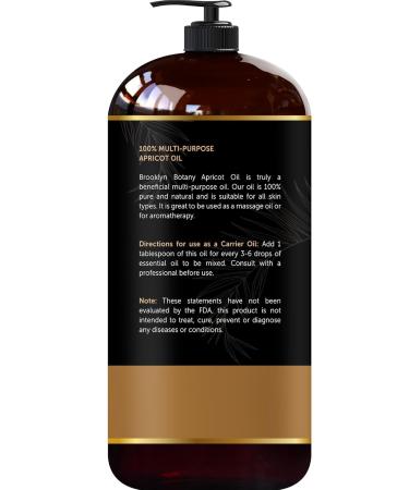 Brooklyn Botany Apricot Kernel Oil - 28 Fl Oz. - Buy Online on GoSupps.com