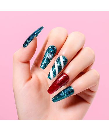 AIMEILI Diamond Glitter Teal Blue Green Gel Nail Polish - 044 (10ml) - Buy Online on GoSupps.com