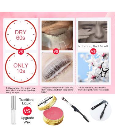 2024 Lash Lift Glue Balm - 2 in 1 Adhesive for Eyelash & Brow Lamination | Professional Semi-Permanent Curling & Perming | 0.35oz Pink-Strawberry - Buy Online on GoSupps.com