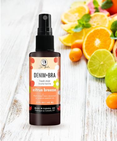 DENIM plus BRA Fabric and Lingerie Refresher Spray Mist CITRUS BREEZE - 2 oz 60 ml Plant-Based with Essential Oils Crisp Light Scent. Great for Skin - Buy Online on GoSupps.com