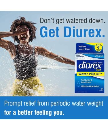 Diurex Max Water Caplets Caffeine Free - 24 Caplets (Pack of 3) | Buy Now - Buy Online on GoSupps.com