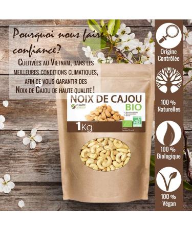 Organic Cashew Nuts 1kg - Peeled - Unsalted - Unroasted - Buy Online on GoSupps.com