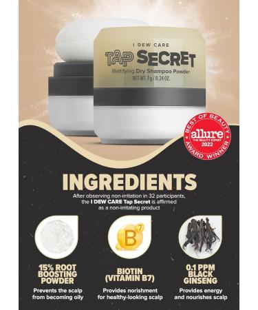 I DEW CARE Dry Shampoo Powder Refill | Non-Aerosol Benzene-Free Travel Size | Mattifying Root Boost with Black Ginseng | No White Cast for Teens Women and Men - Buy Online on GoSupps.com