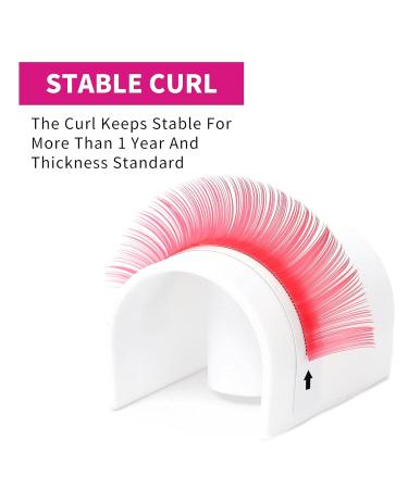 Buy Pink Lash Extensions 0.15mm D Curl | FADLASH Colored Classic Eyelash Extensions - 16mm Professional Quality - Buy Online on GoSupps.com