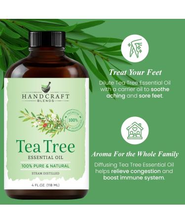 Handcraft Blends Clear Body Set: Jojoba Oil (16 Fl Oz) and Tea Tree Essential Oil (4 Fl Oz) 100% Pure & Natural for Body Acne Back and Scalp Care - Buy Online on GoSupps.com