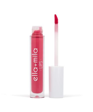 ella+mila It's Complicated Pink Liquid Lipstick - Moisturizing Pink Lipstick with Creamy Finish - Lightweight Non-Sticky & Long Lasting Lipstick with Vitamin E - Cruelty-Free (0.13 fl oz)