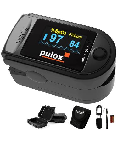 Pulse oximeter PULOX PO-200 with OLED display * Color: black * PZN:3314928