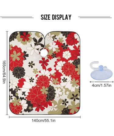 Buy Waterproof Barber Cape - Japanese Sakura & Cheetah Haircut Bib for Men & Women | Unisex Hair Cutting Cape - Buy Online on GoSupps.com