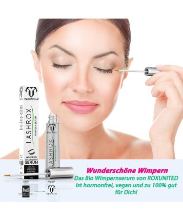  BLACKROX ROXUNITED Organic Eyelash Serum 5ml Hormone-Free Comparison Winner with Biotin and Caffeine Contains Natural Ingredients Promotes Thicker Stronger Eyelashes Vegan  - Buy Online on GoSupps.com